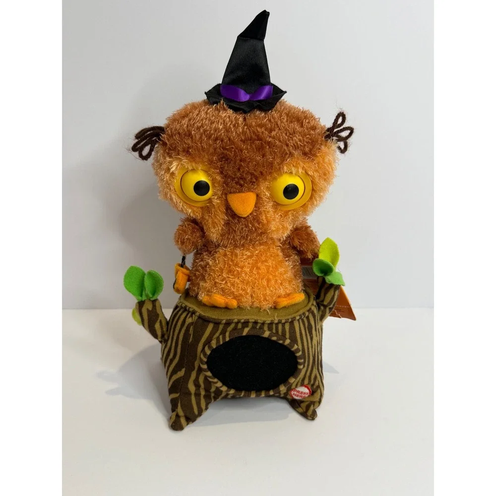 Hallmark Whooo's Watching Me Owl Halloween Musical Animated Plush Witch